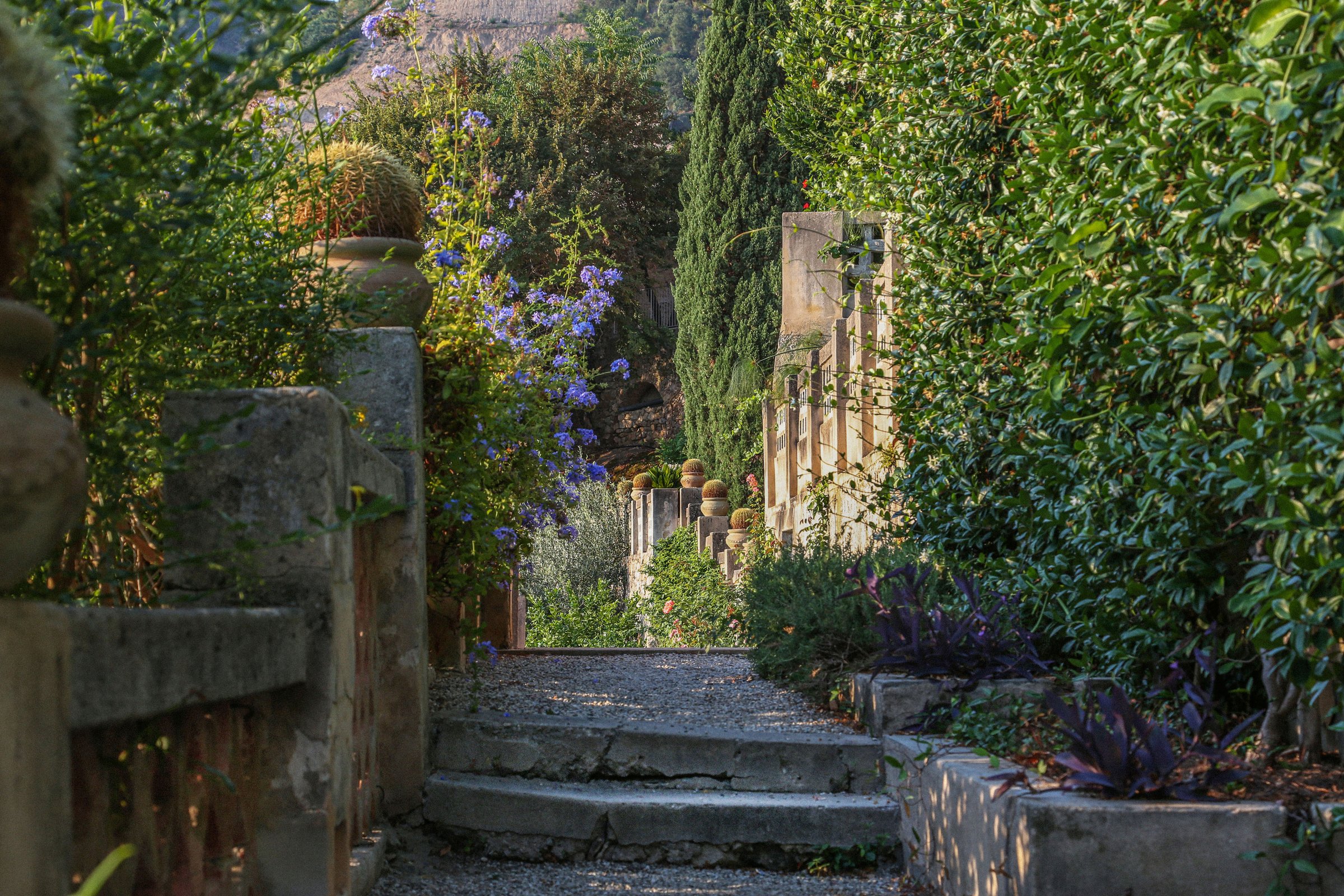 Gradini del giardino di Villa Paola